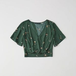 Abercrombie Wrap-Front Tie-Back Blouse (NWT)